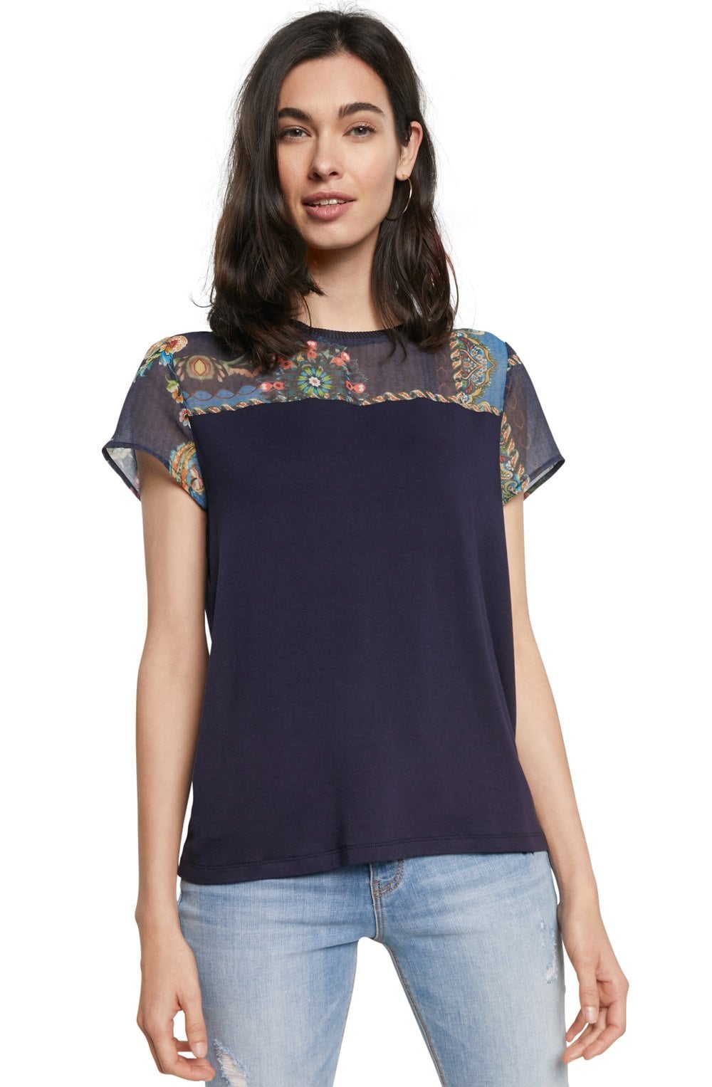 Floral Planel T Shirt