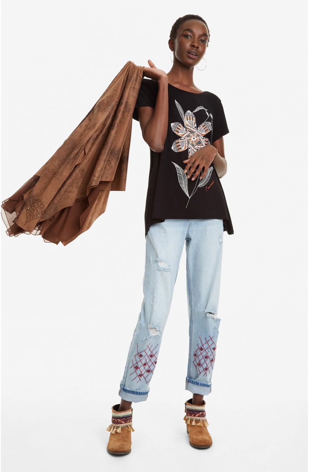 Floral T Shirt Apaches