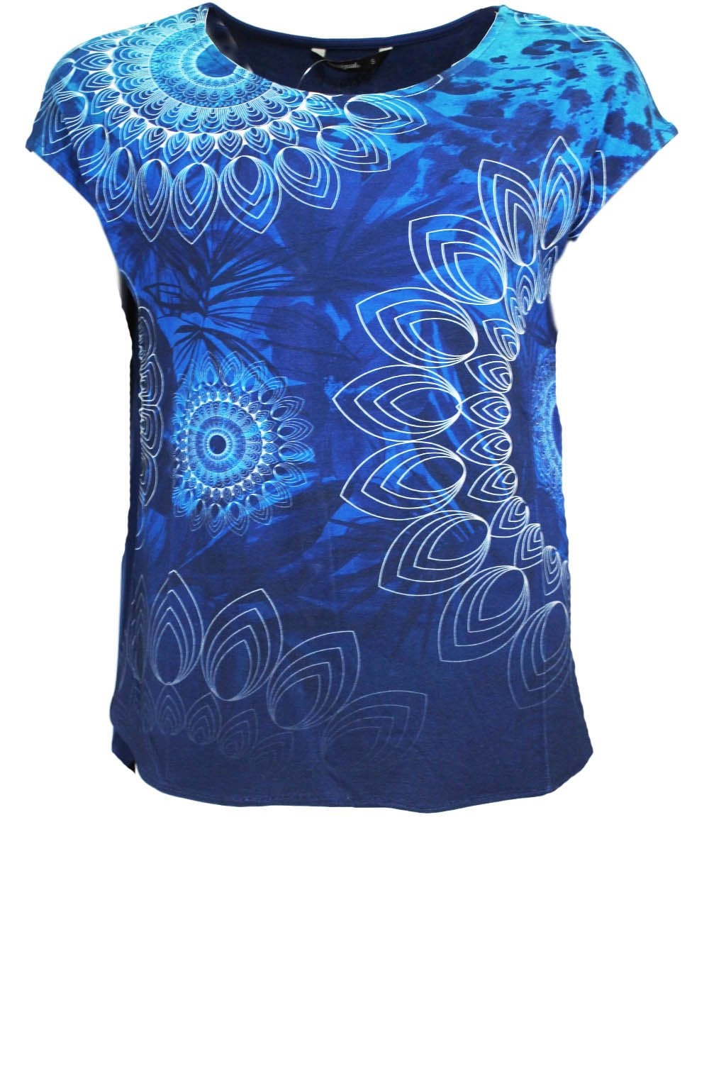 Grace Blue Patterned T Shirt