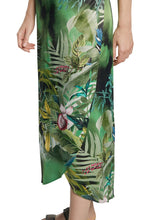 Green Tropical Print Maxi Dress