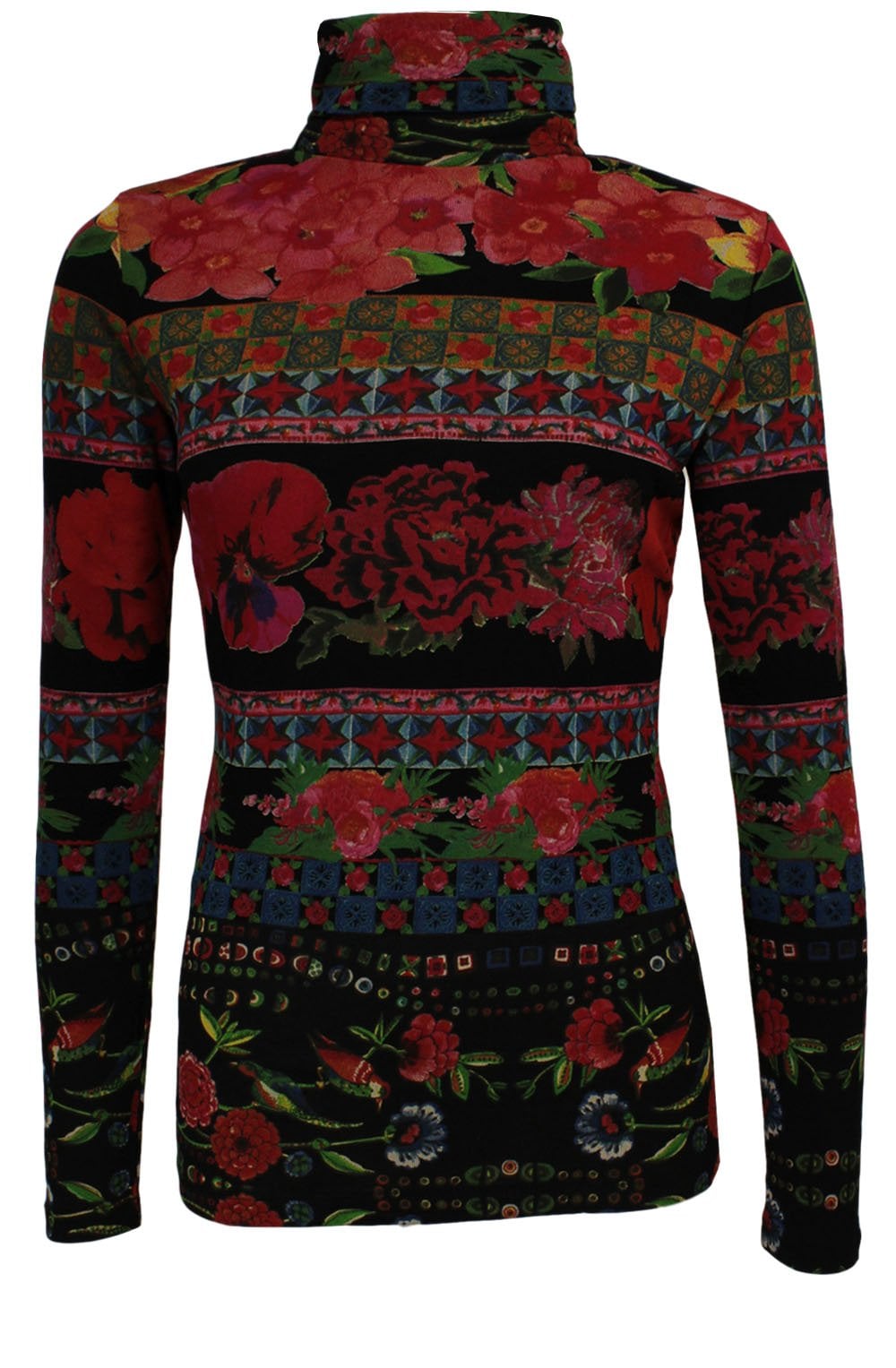 Isabella Floral Roll Neck Top