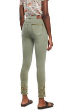 Khaki Embroidered Detail Jeans