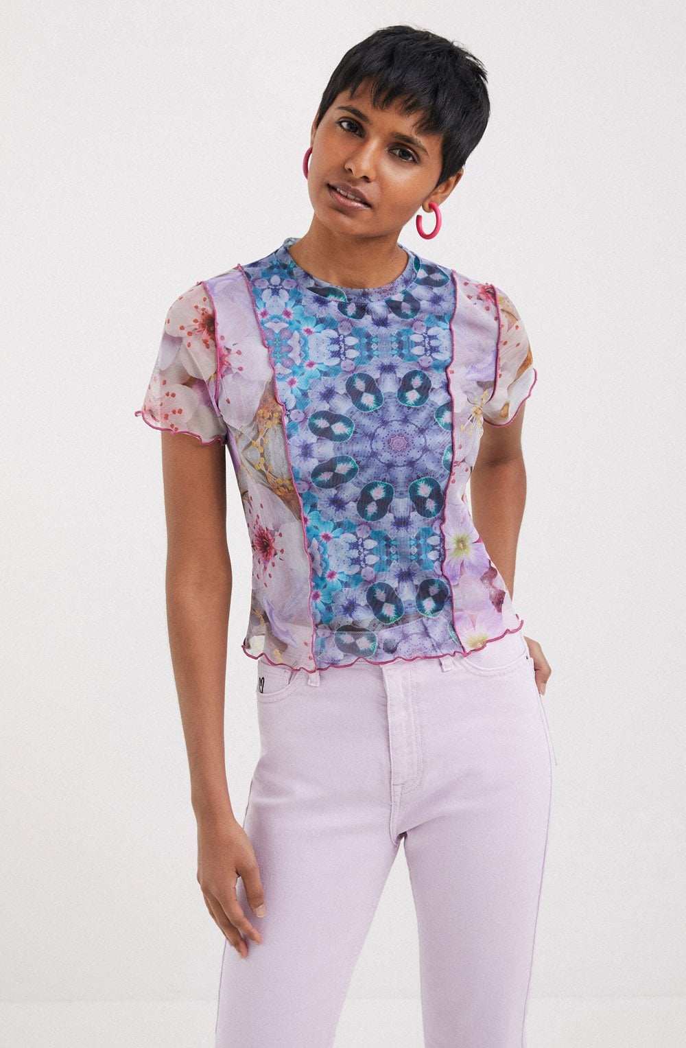 Lilac Sheer Top