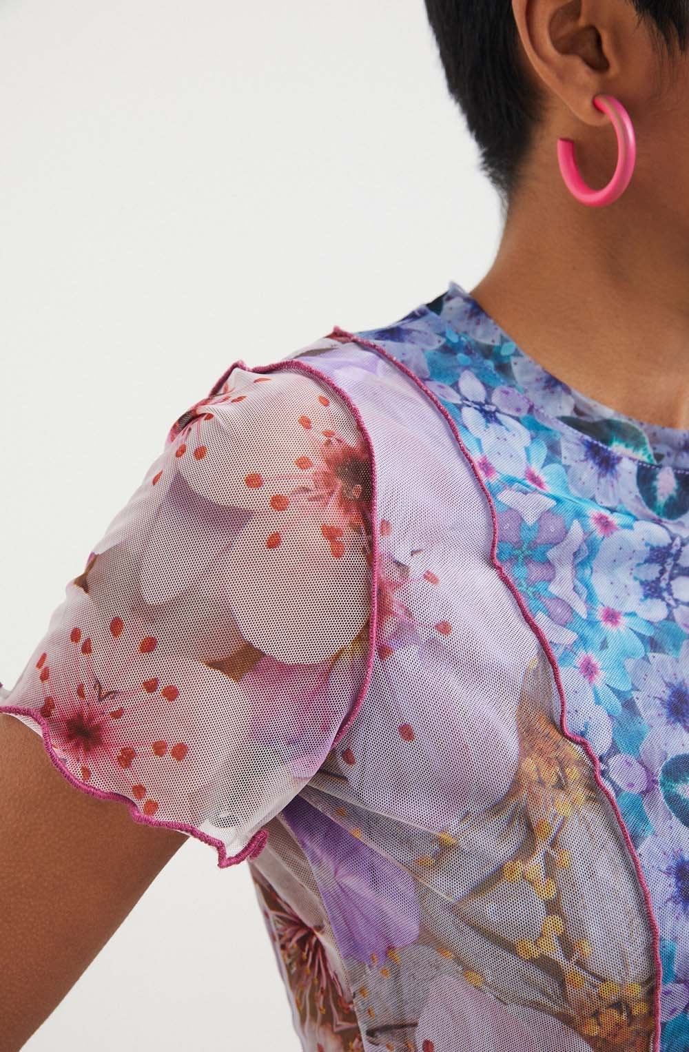Lilac Sheer Top