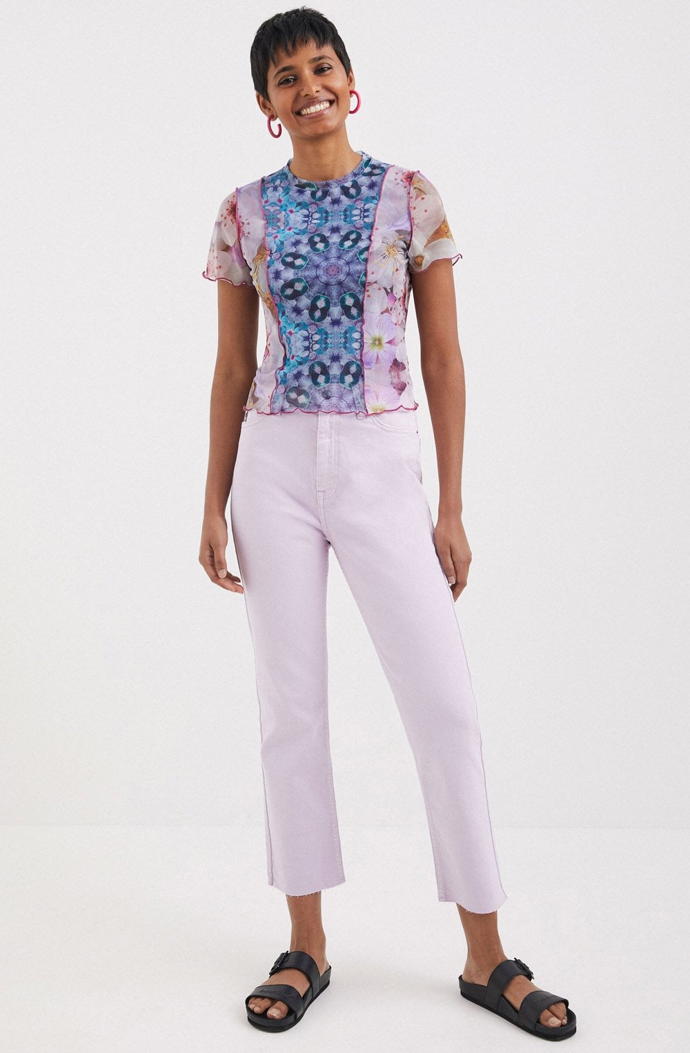 Lilac Sheer Top