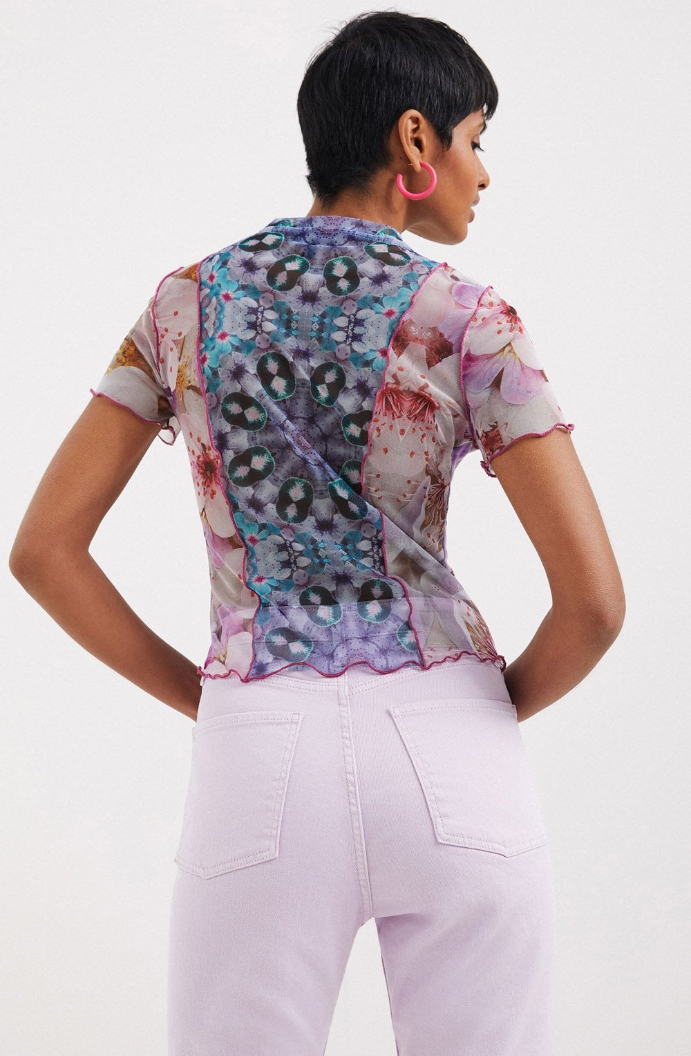 Lilac Sheer Top