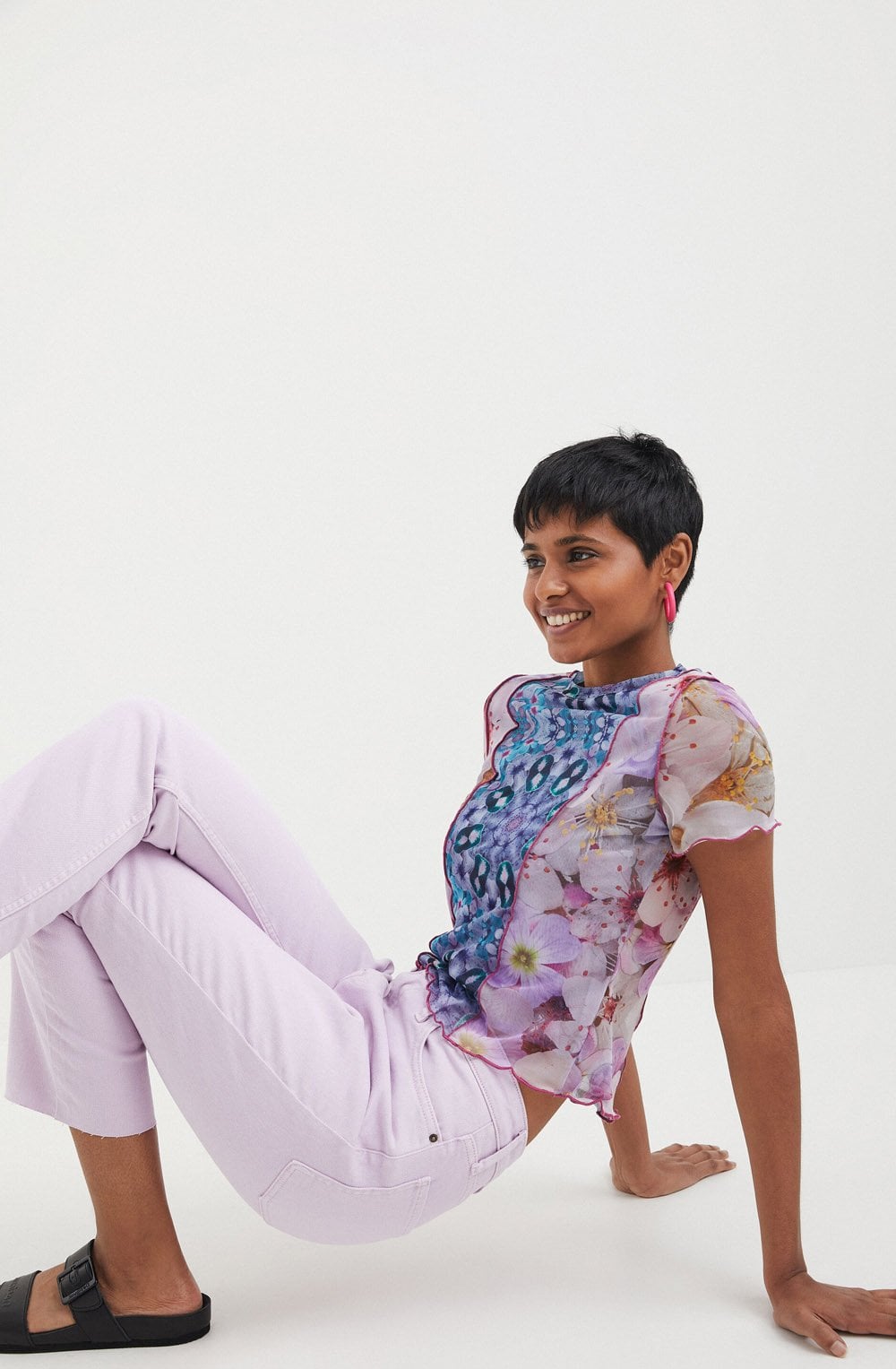 Lilac Sheer Top