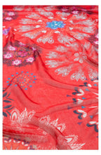 Mandala Red Patterned Scarf