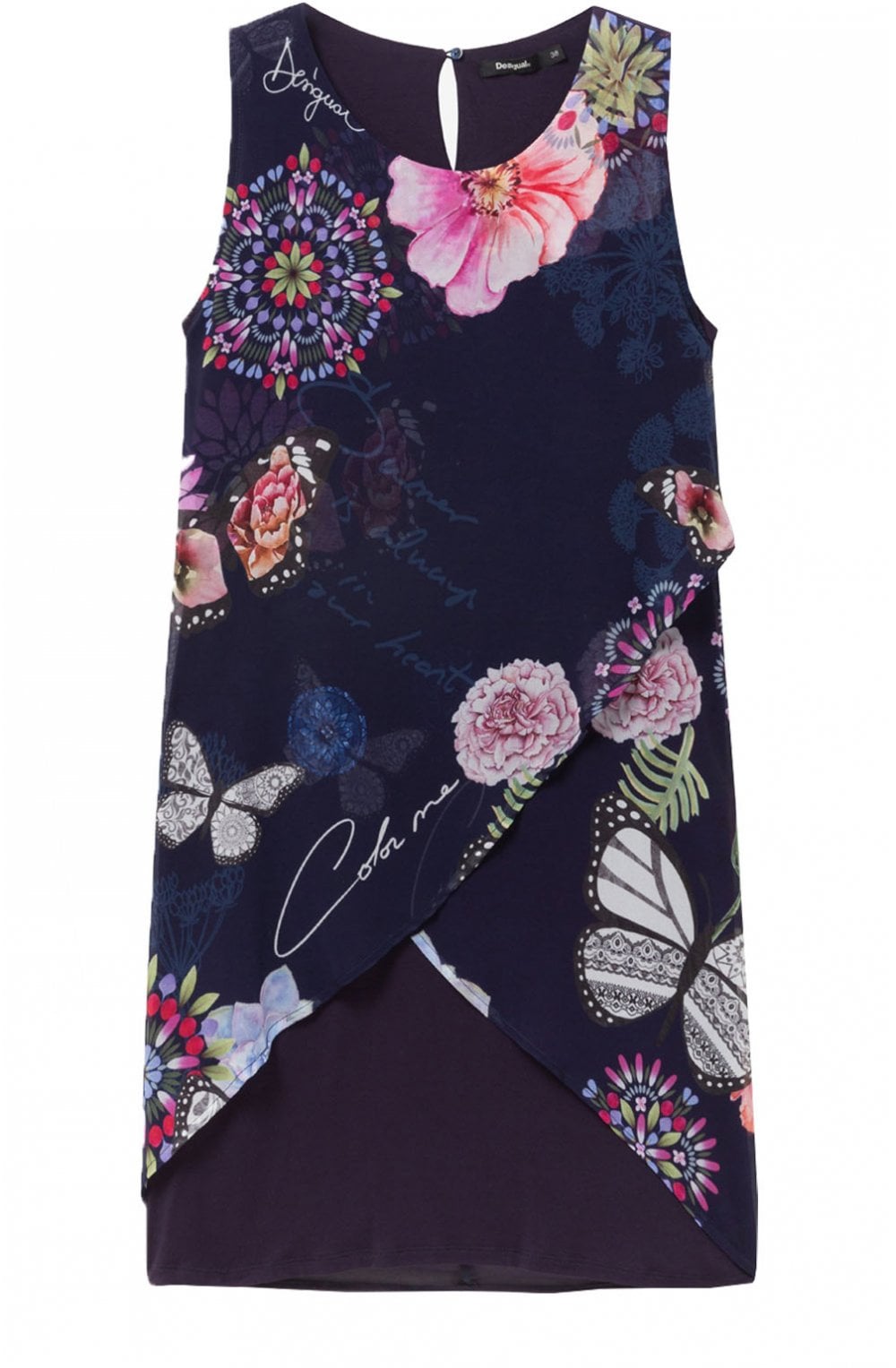 Navy Floral Dress Salma
