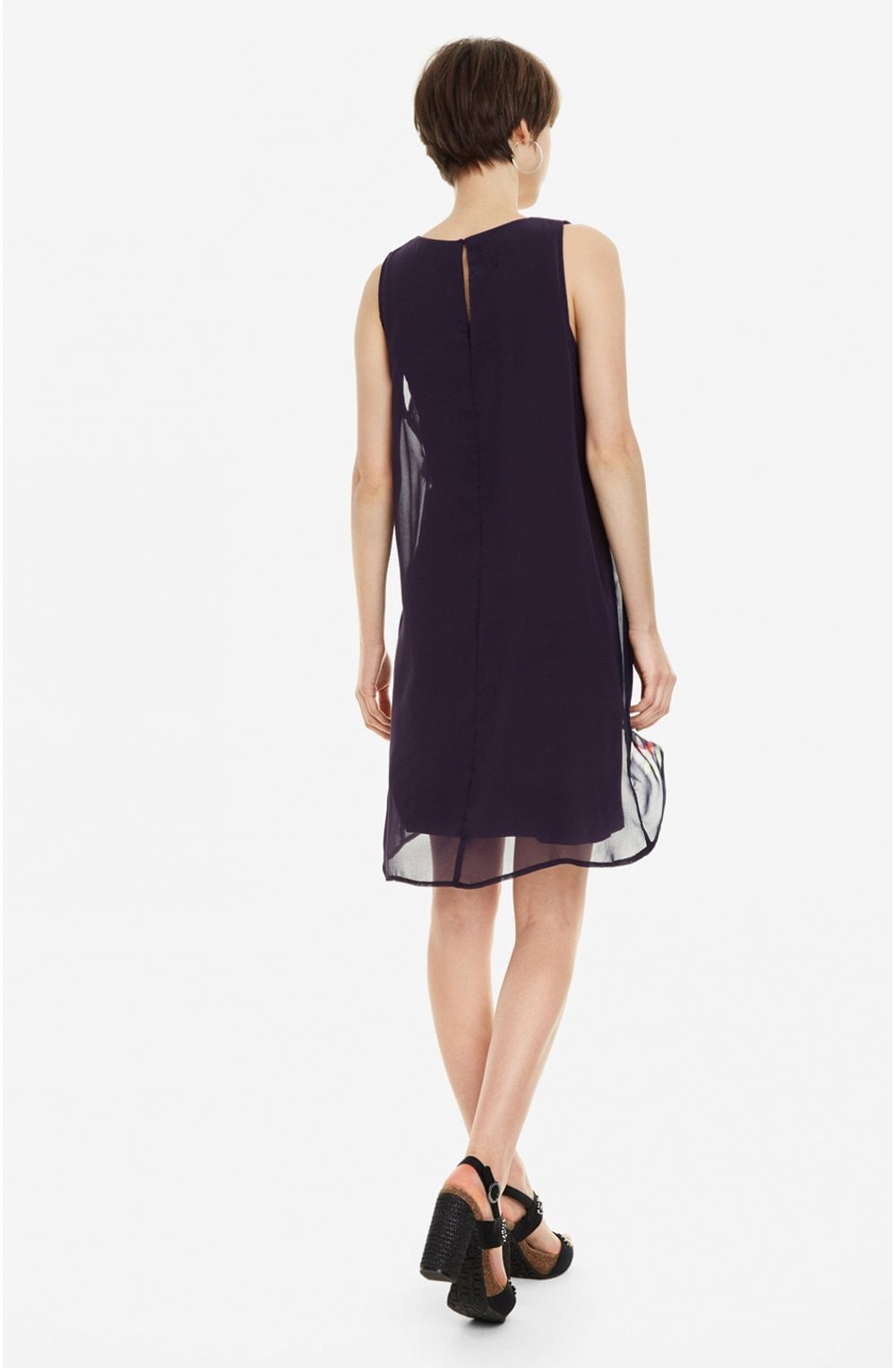 Navy Floral Dress Salma