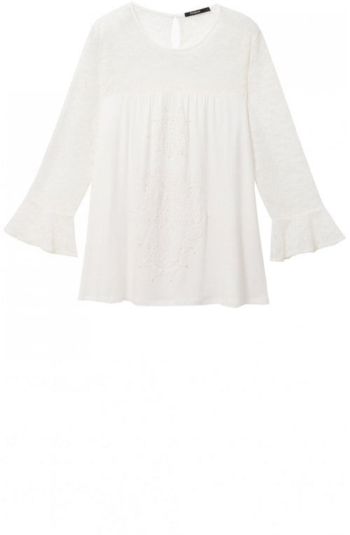 Off White Lace Top Elegra
