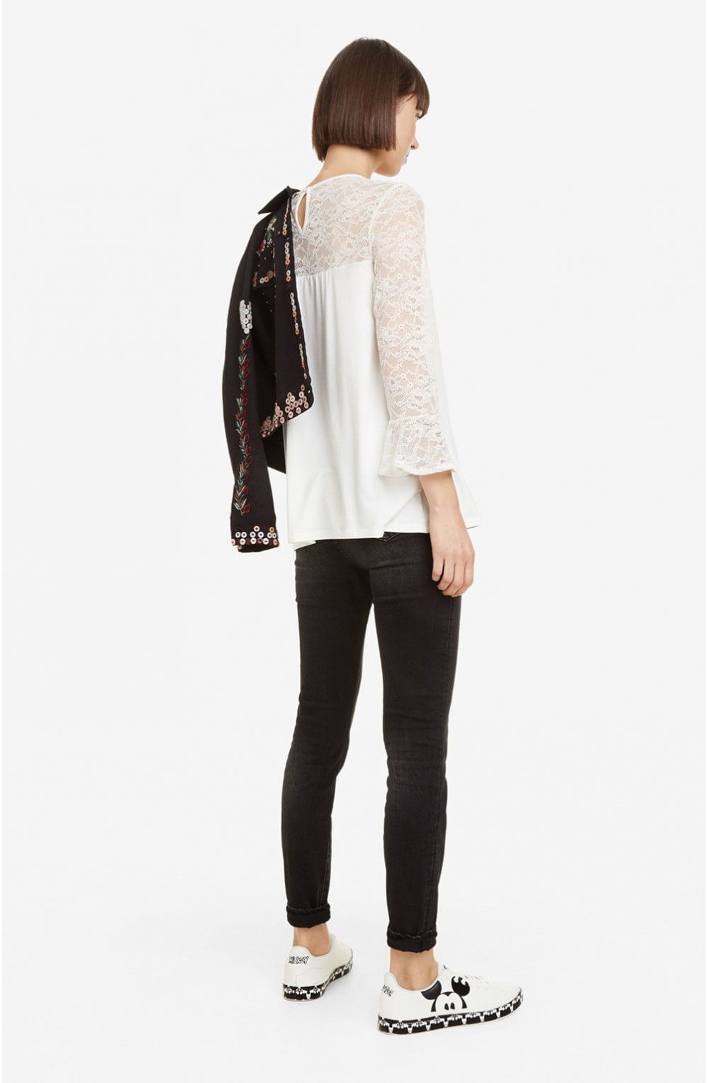 Off White Lace Top Elegra