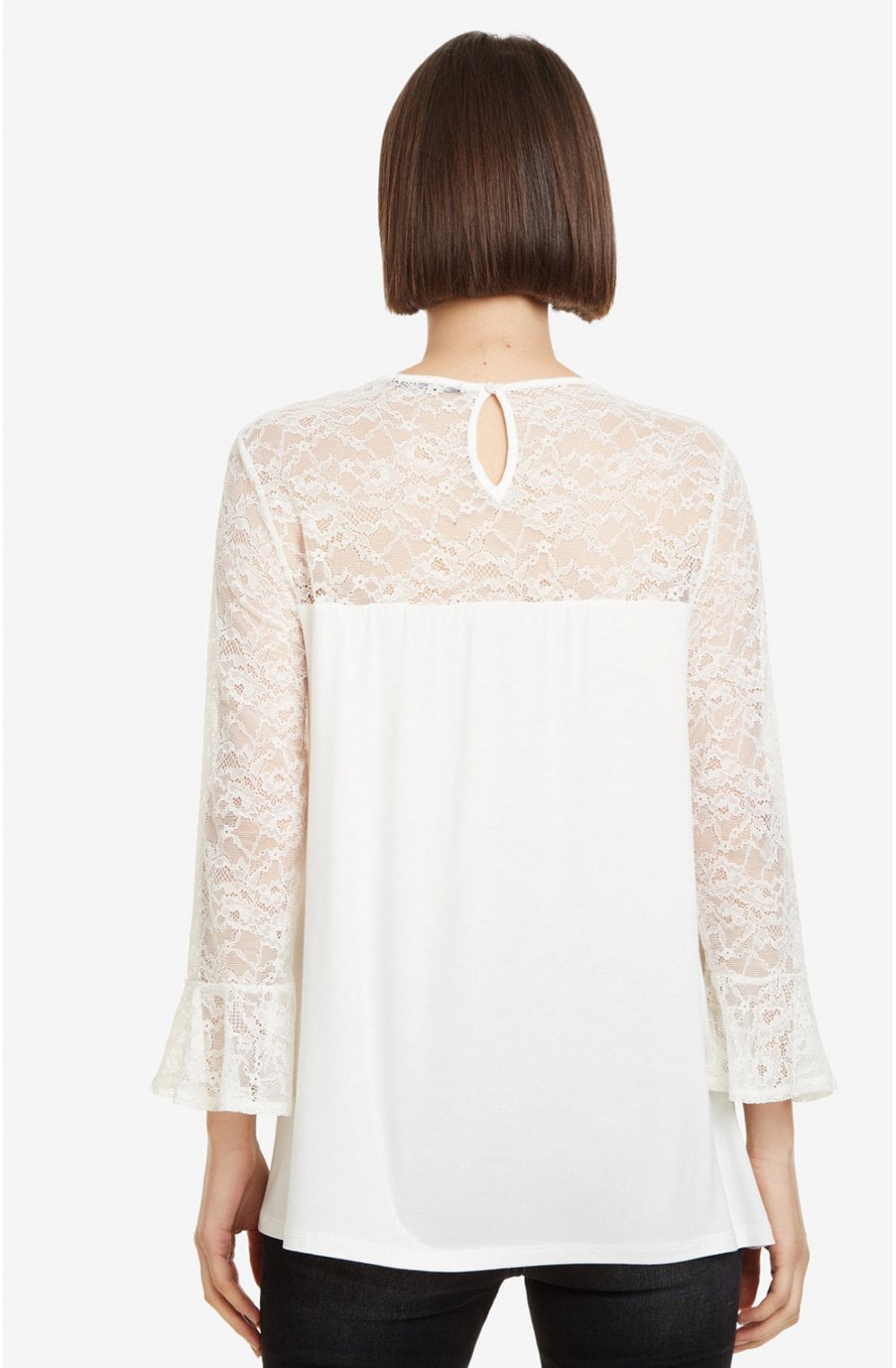 Off White Lace Top Elegra
