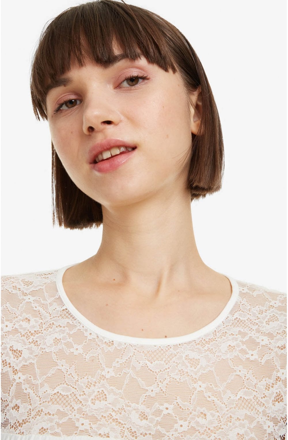 Off White Lace Top Elegra