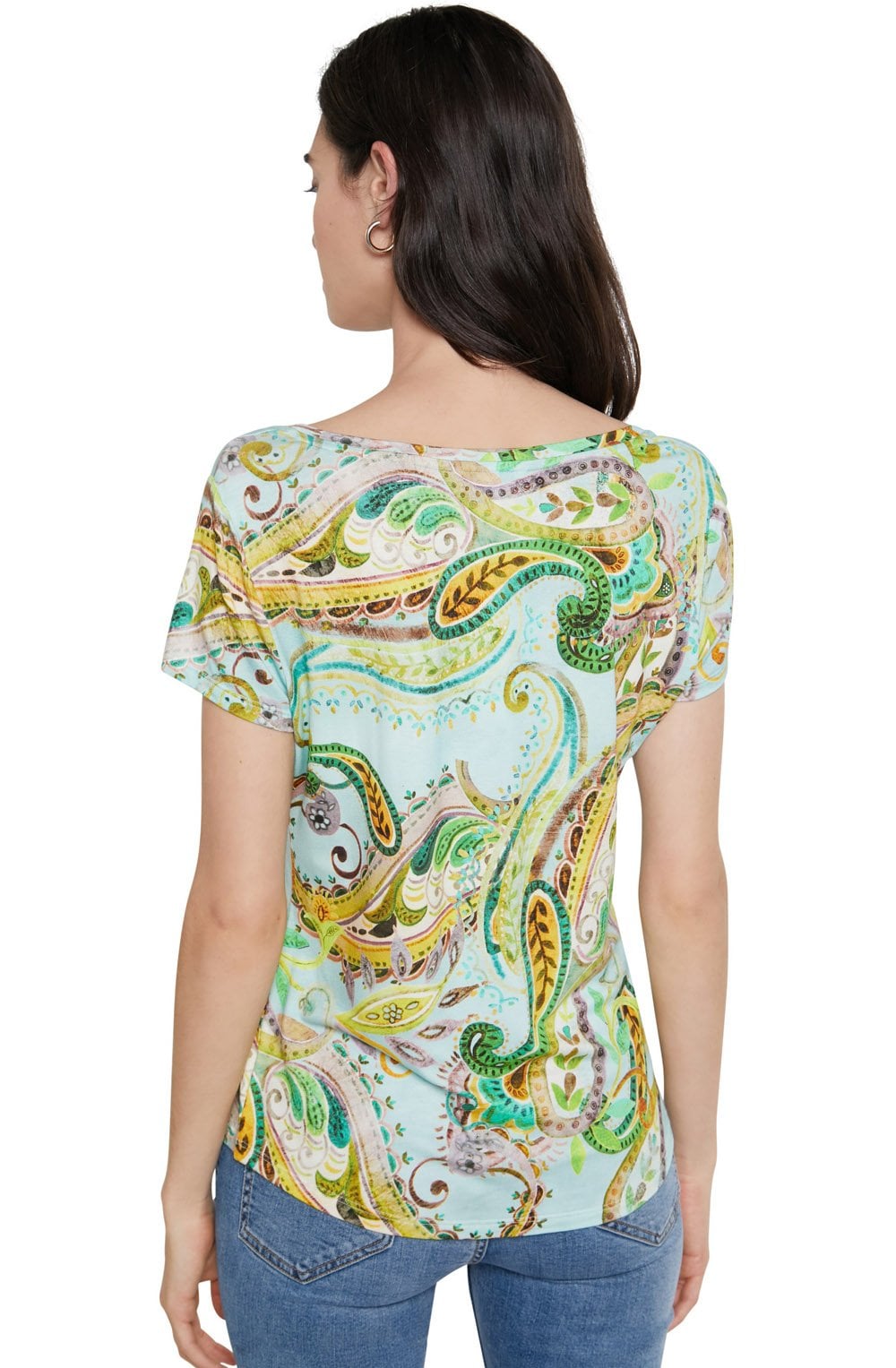 Paisley Design Jersey T Shirt