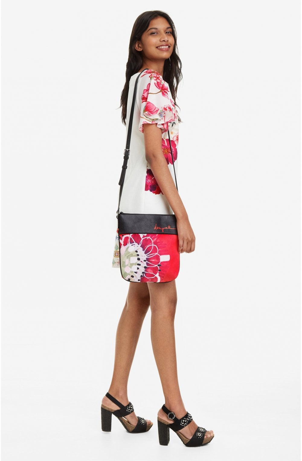 Poppy Flower Cross Body Bag