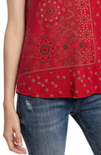Red Jersey Patterned T Shirt