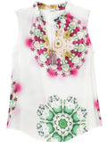 Sleeveless Bold Design Blouse