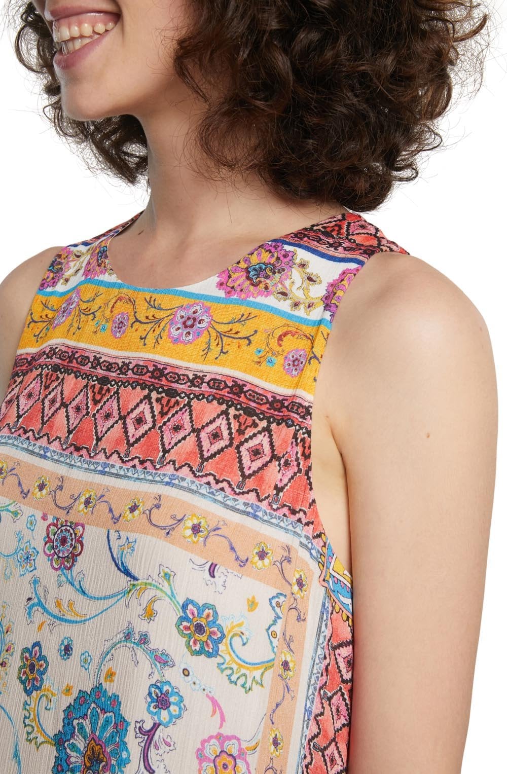 Sleeveless Floral Print Dress