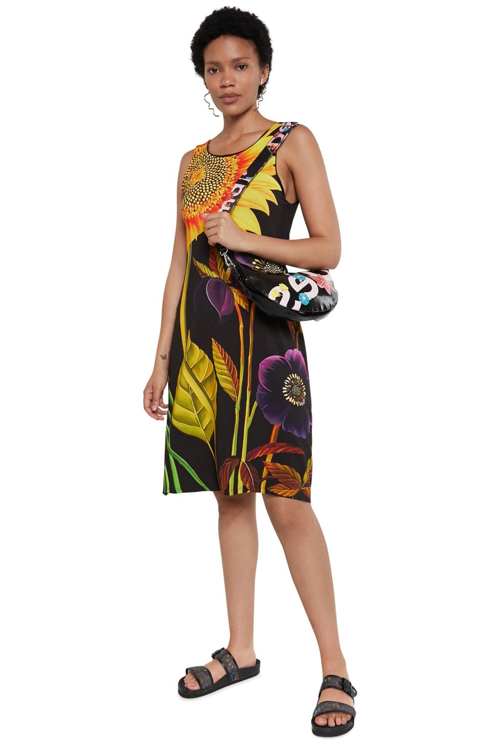 Sunflower Print Dress