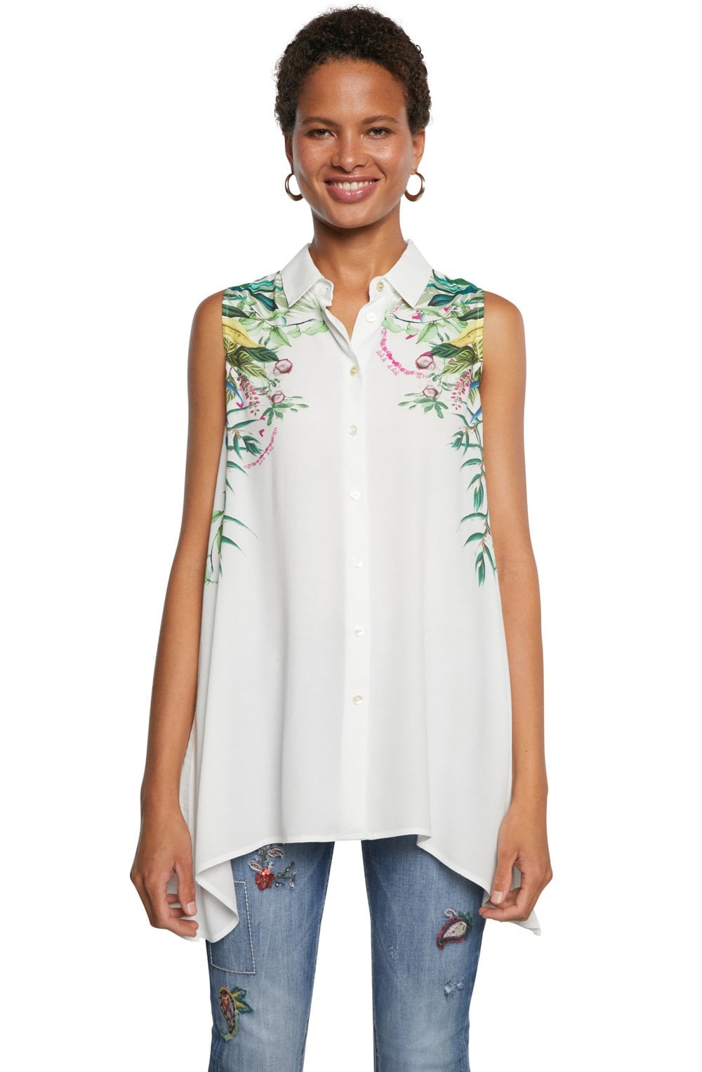 Tropical Print Blouse