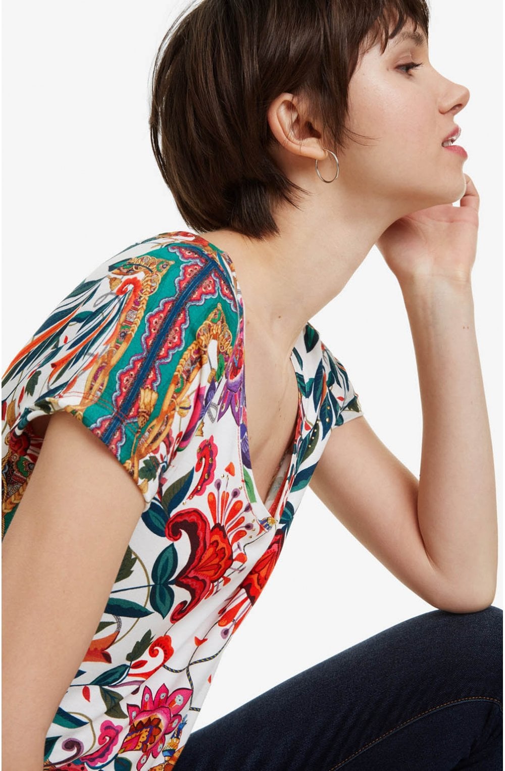 White Floral T Shirt Leonor