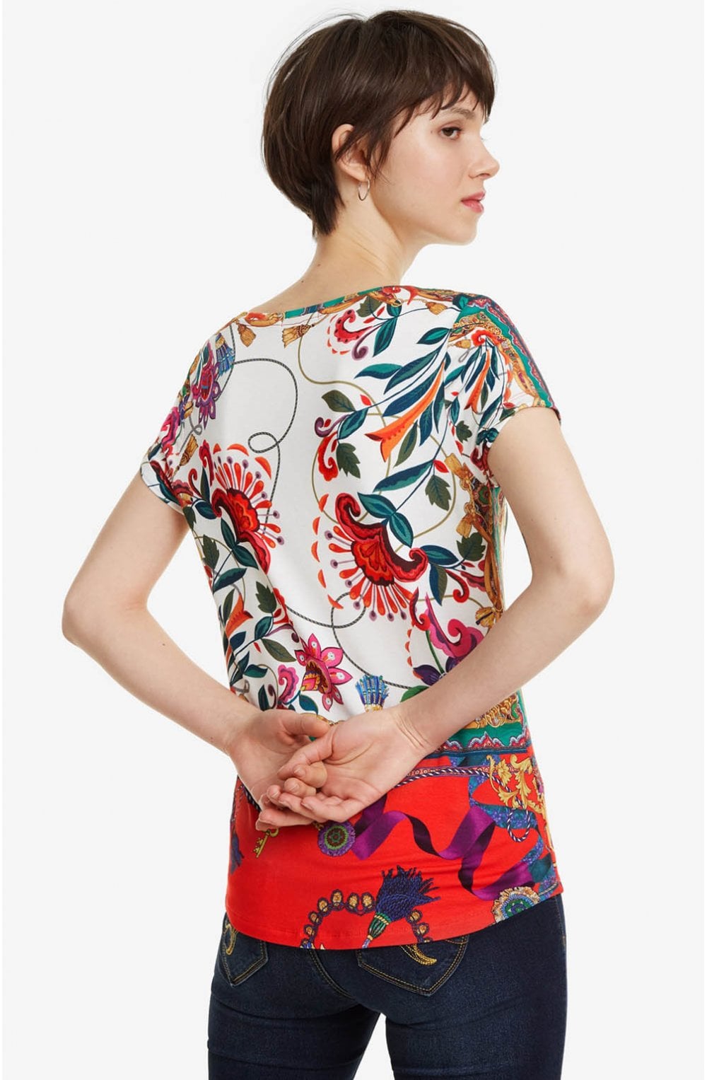 White Floral T Shirt Leonor