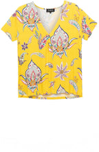 Yellow Floral Print Top