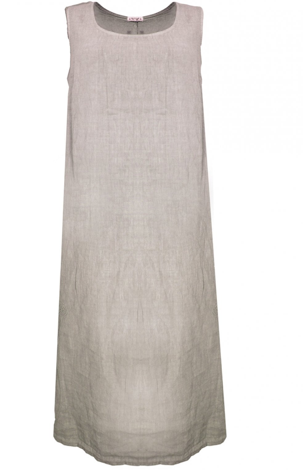 Beige Linen Dress
