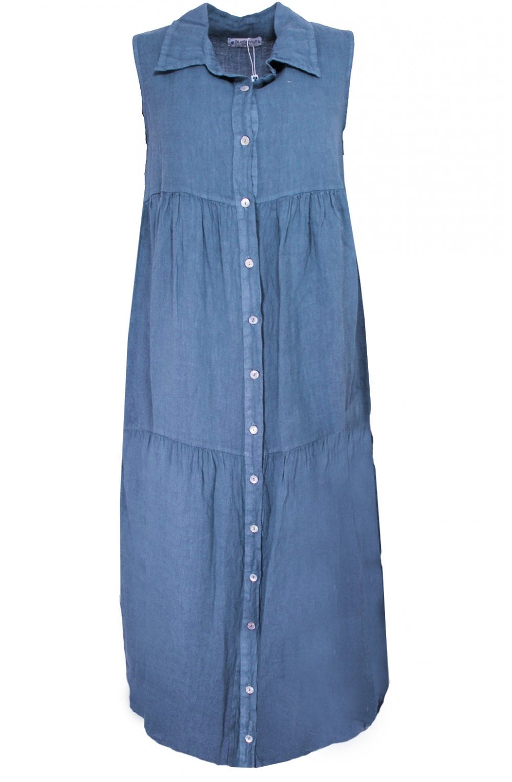 Denim Blue Linen Dress