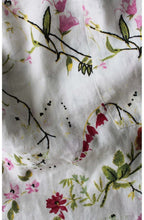 Leaf White Floral Linen Dress