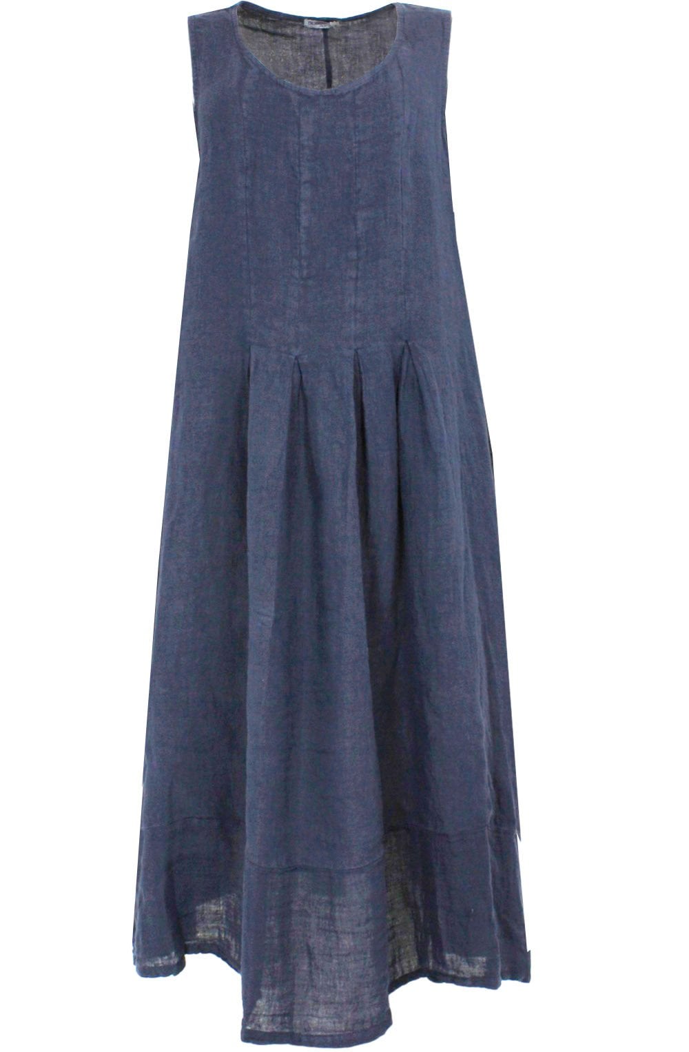 Navy Linen Dress