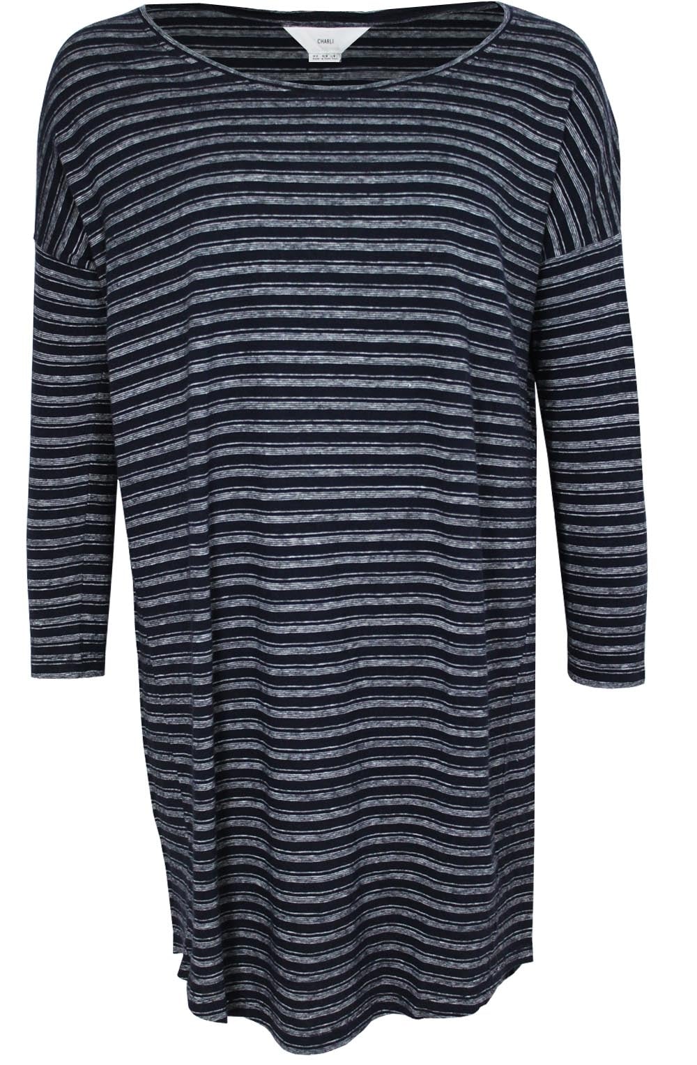Elaine Long Line Striped Top
