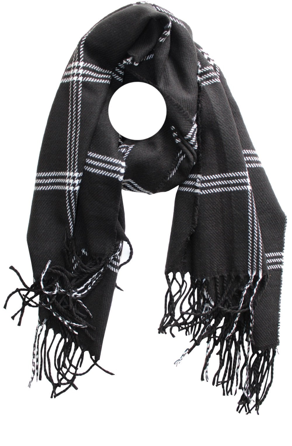 Black Check Scarf