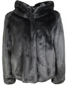 Black Faux Fur Coat