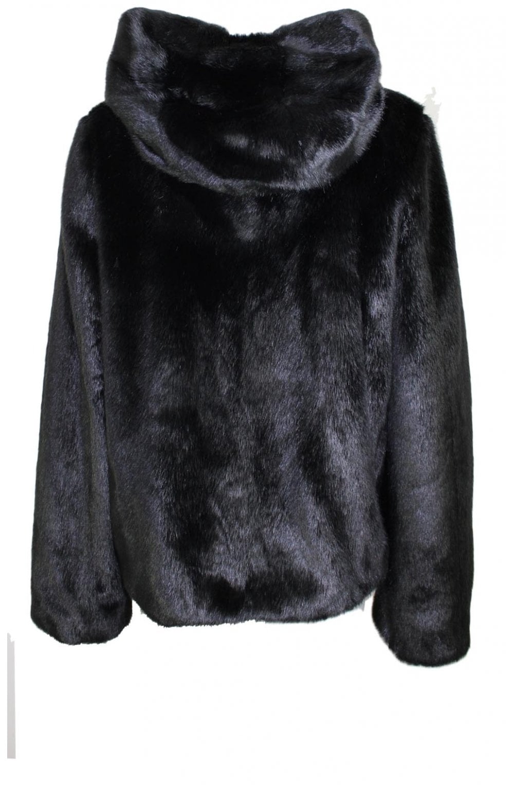 Black Faux Fur Coat