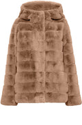 Camel Faux Fur Coat