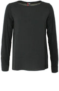 Elleno Black Chiffon Front Top