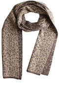 Hazelnut & Gold Patterned Scarf