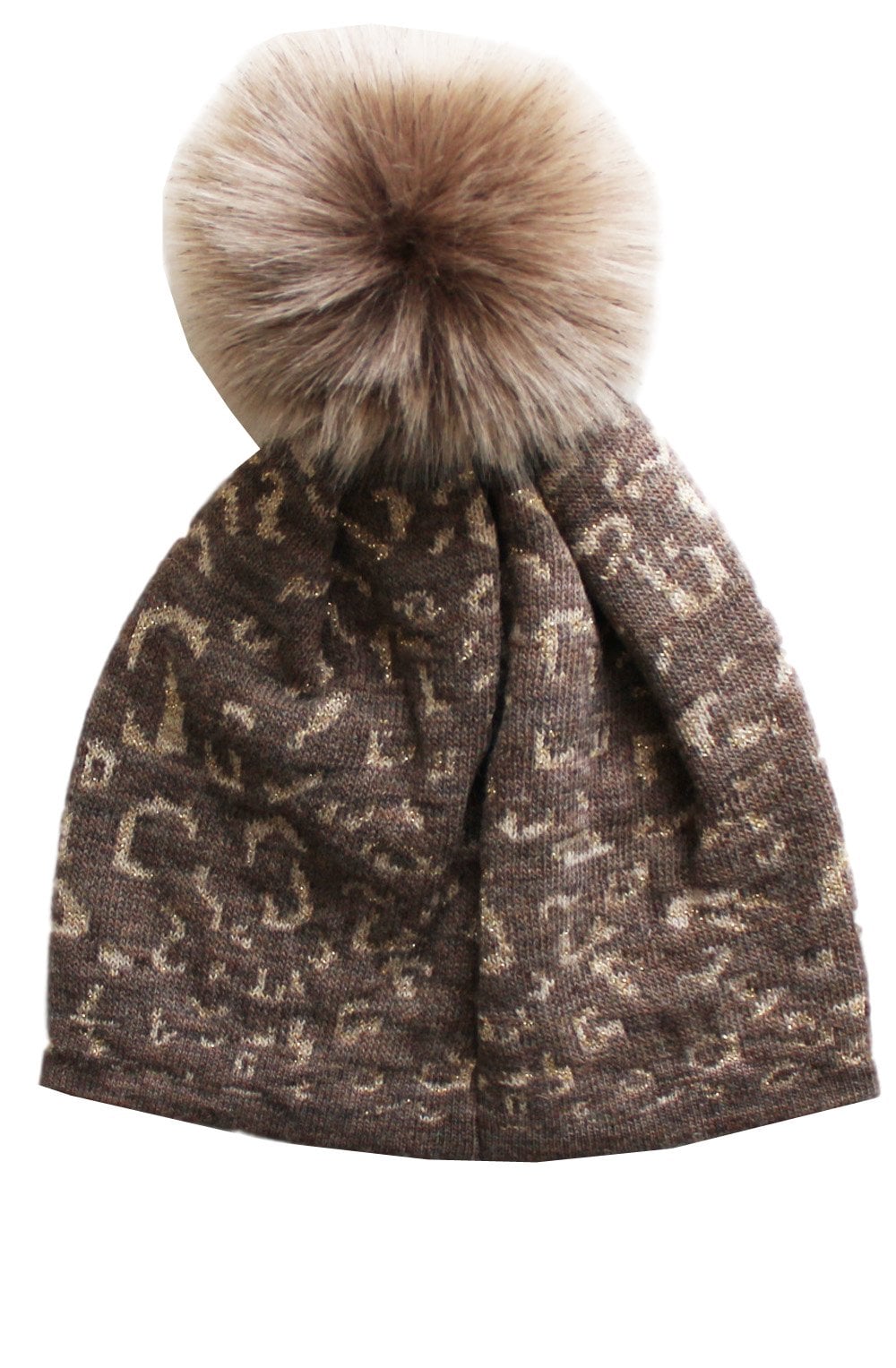 Hazelnut Metallic Pom Pom Hat