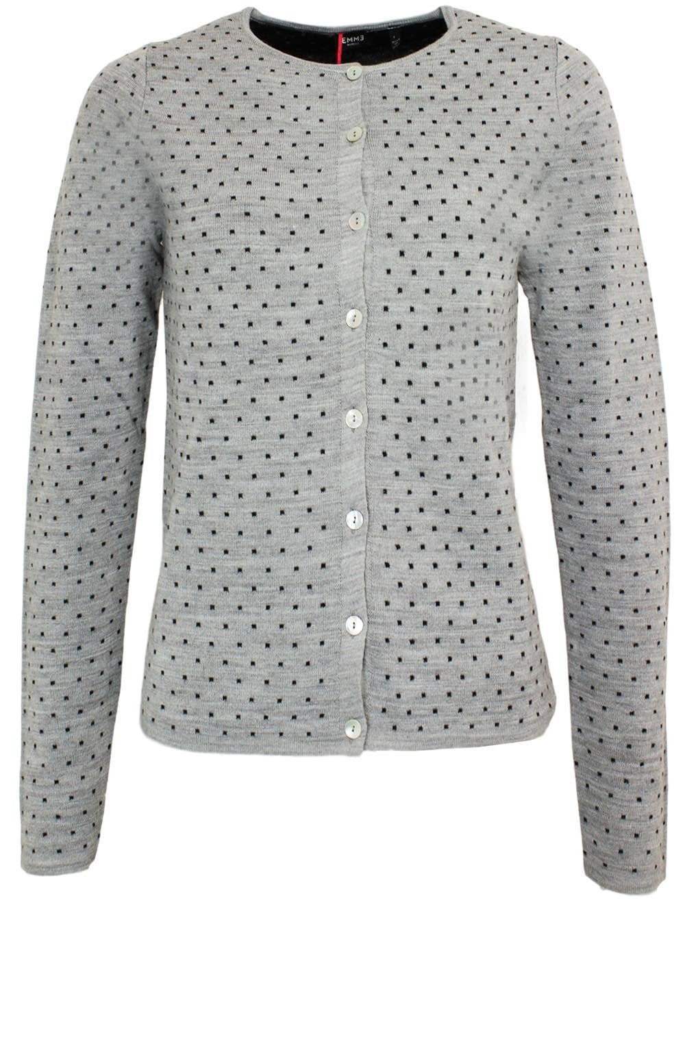 Simpaty Grey Spot Print Cardigan