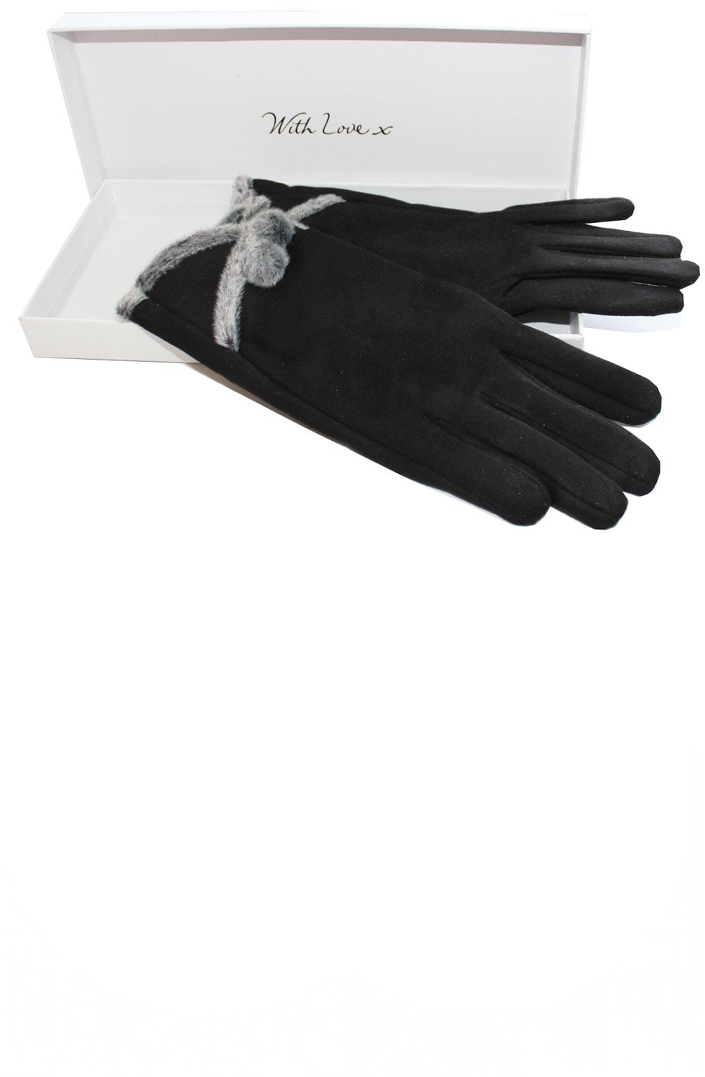 Faux Fur Trimmed Gloves