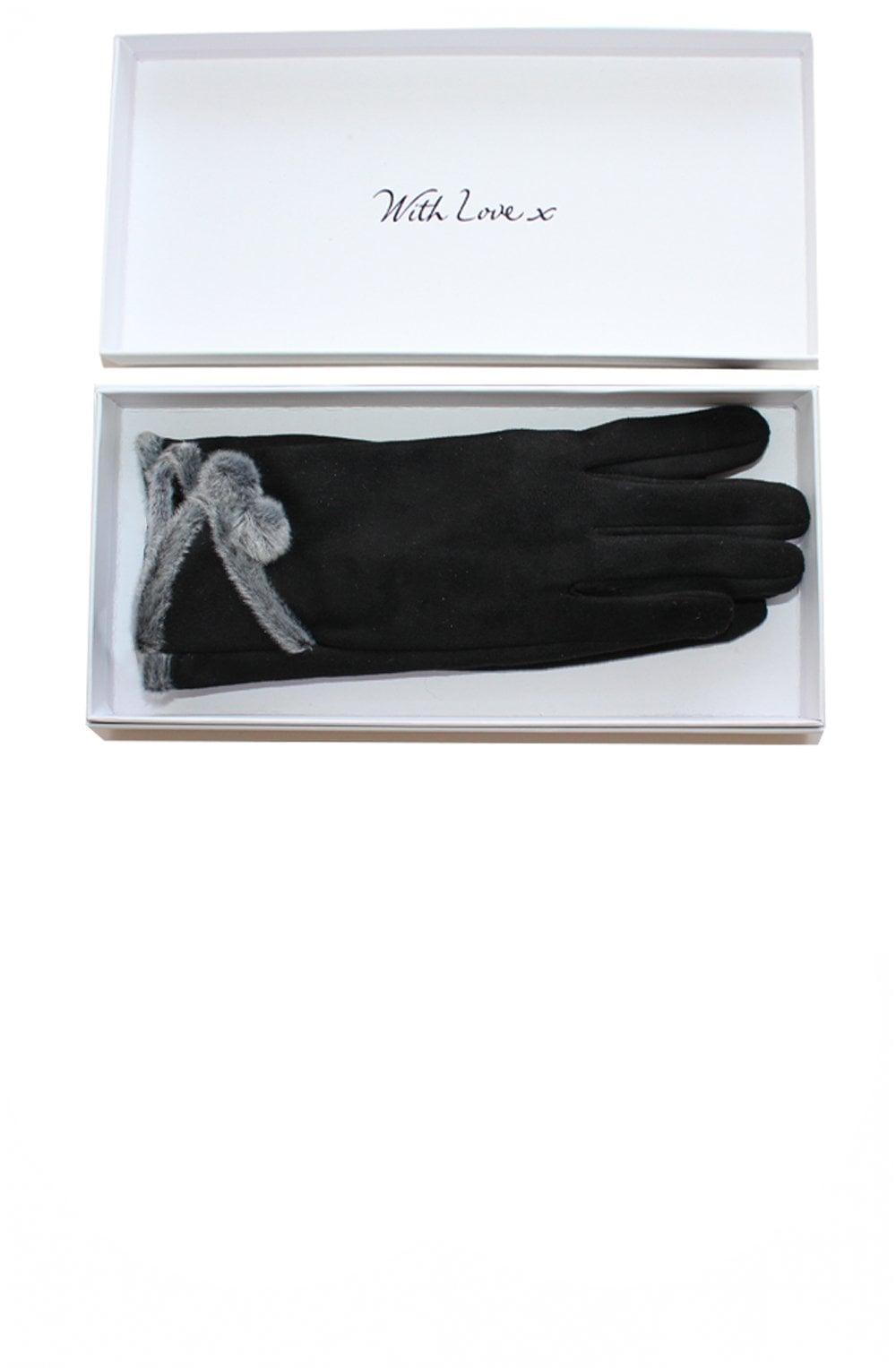 Faux Fur Trimmed Gloves