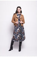 Biscuit Suede Effect Biker Jacket
