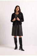 Black Suede Effect On Tour Jacket