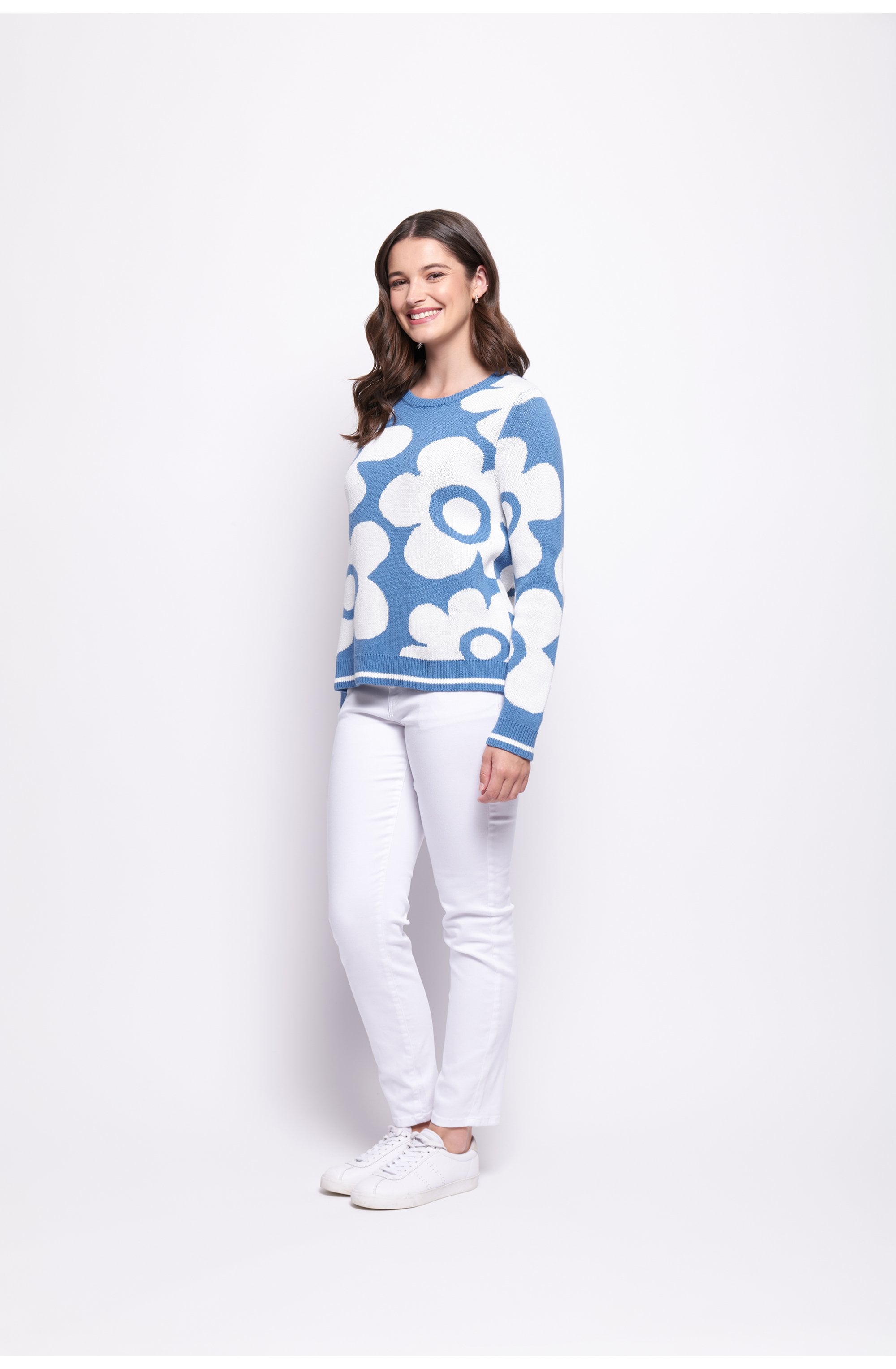 Blue Flower Super Power Sweater