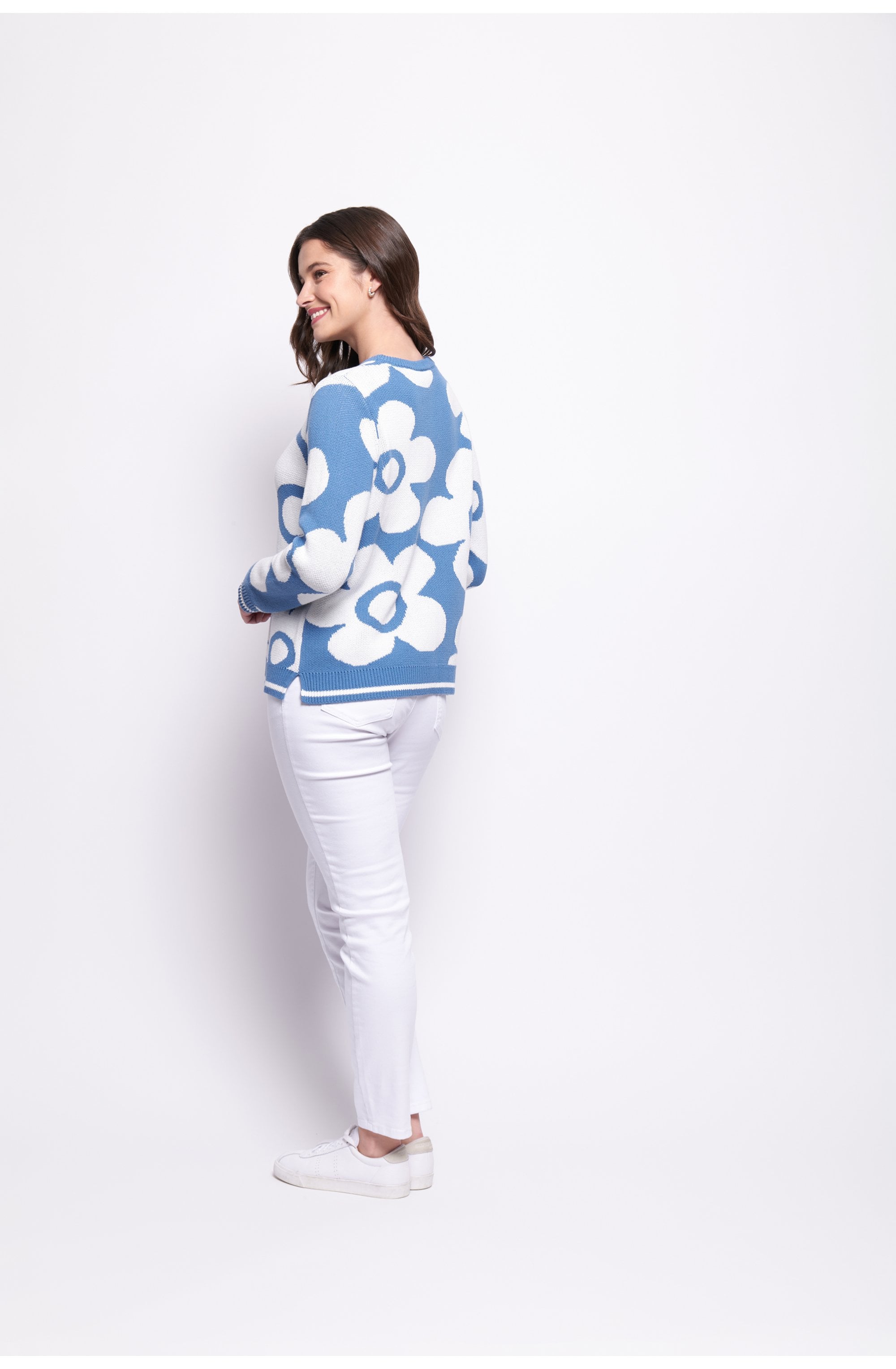 Blue Flower Super Power Sweater