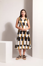 Bold Print Linen Maxi Dress