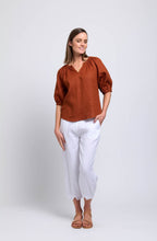 Bombay Turn Up Gypsy Style Linen Blouse
