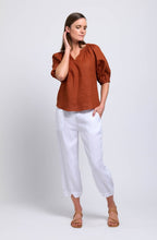 Bombay Turn Up Gypsy Style Linen Blouse
